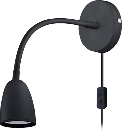Solight LED sienas lampa ar aptumšošanu, 4 W, 280 lm, 3000 K, melna
