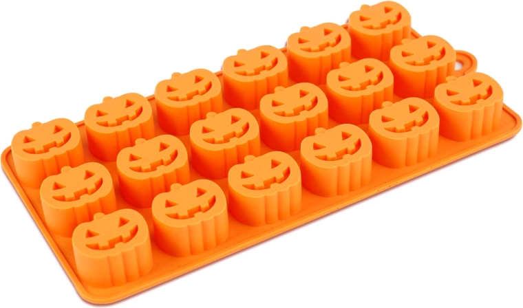 Halloween Pumpkin-Shaped Silicone Ice Cube Mold
