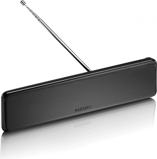 Indoor TV antenna with gain control, 1.8 m coaxial cable, 75 Ohm, 3G/4G filter, DVB-T/T2