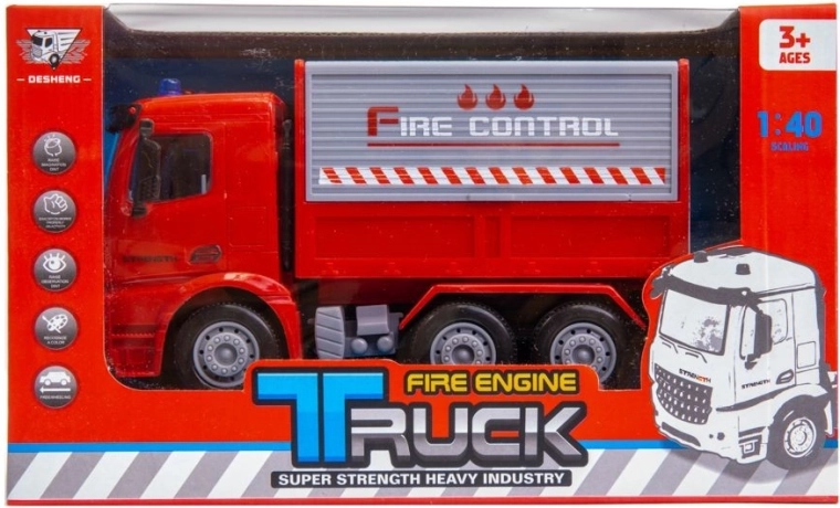 Fire truck with friction drive - 1 piece