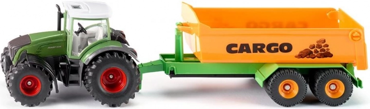 Siku traktors Fendt 936 ar āķa šasiju un izgāžamu kravas kasti 1:50