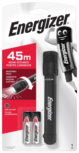 Energizer handheld flashlight X‑Focus LED on 2× AA