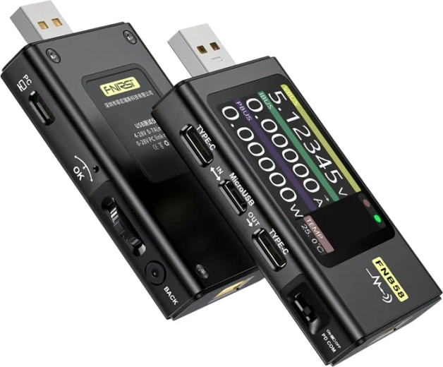 Fnirsi FNB58 USB portu testeris melns