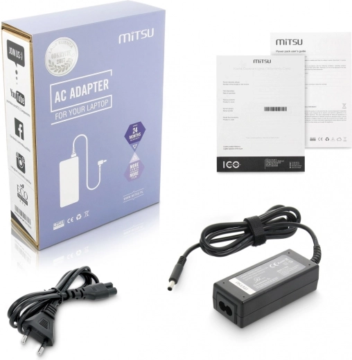 Barošanas adapteris Mitsu priekš Dell 45 W 19,5 V 2,31 A 4,5 × 3,0 mm ar tapu