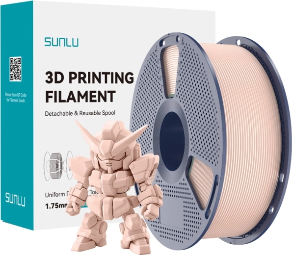 Sunlu PLA+ 2.0 filamenta profesionālai FDM 3D drukai, bēša, 1,75 mm