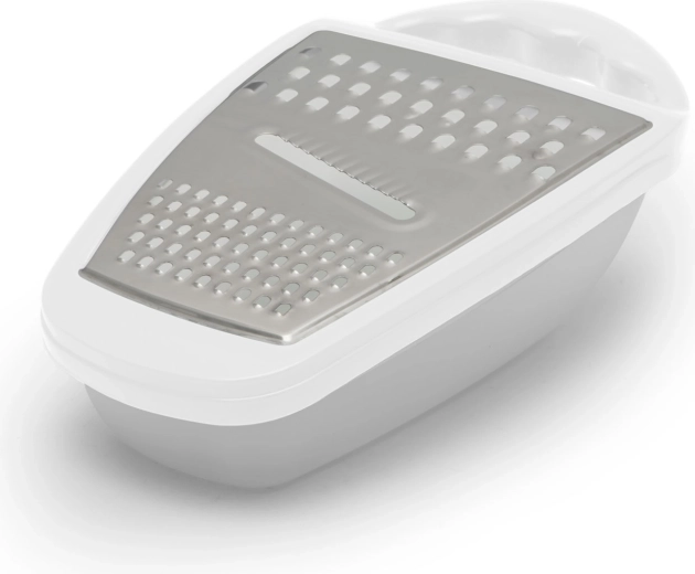 Metal grater with container