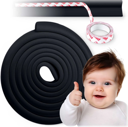 Aizsargājoša putu mala stūriem RICOKIDS, melna, 6 m