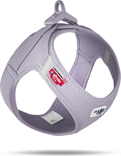 Curli Air-Mesh suņu krūšu siksna ar sprādzi, ceriņu krāsā, izmērs M (6–9 kg)