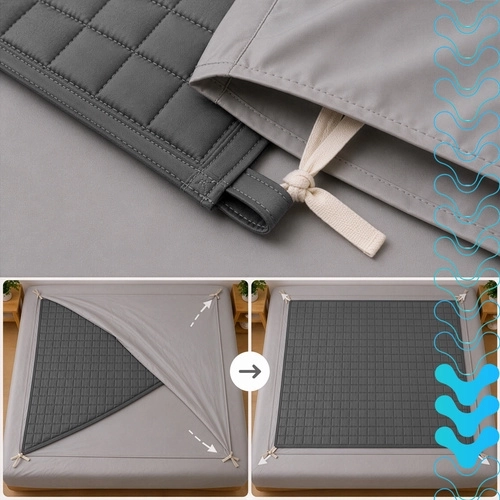 Easy care and attachment to a cover