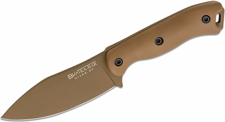 KA-BAR Becker Nessmuk universāls āra nazis 11 cm, smilšbrūns, Zytel, polimēra maksts