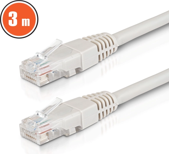 Tīkla patch kabelis UTP CAT6 CCA, 3 m, pelēks