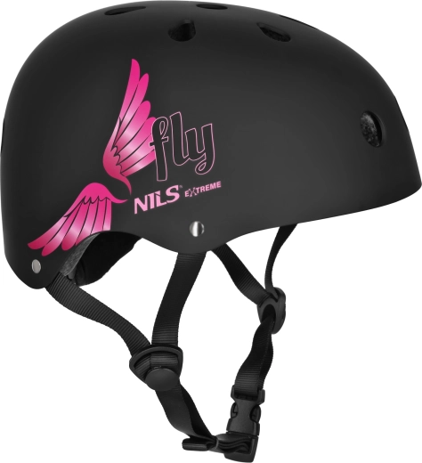 NILS Extreme MTW001 Fly Bicycle and Skating Helmet – Matte Black – XS (48–52 cm)
