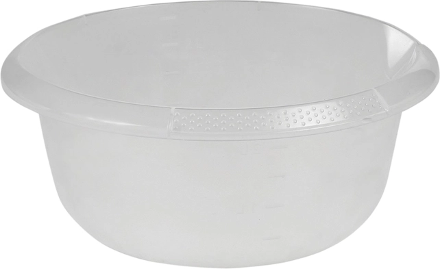 Round bowl with spout 2.5 l transparent 24 cm