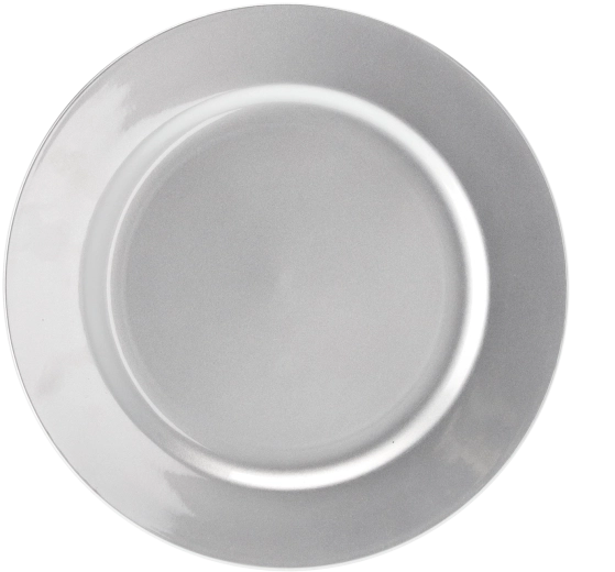 Silver round tray 33 cm made of polypropylene