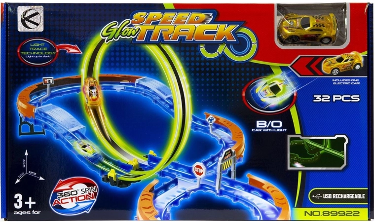 Glow-in-the-dark car track - 1 piece