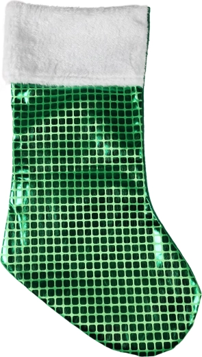 Ziemassvētku zeķe zaļa 43 cm