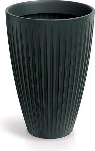 Puķu pods Latia Round High 40 cm antracīts