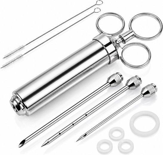 RENEW FORCE Stainless Steel Meat Marinating Injection Syringe 60 ml