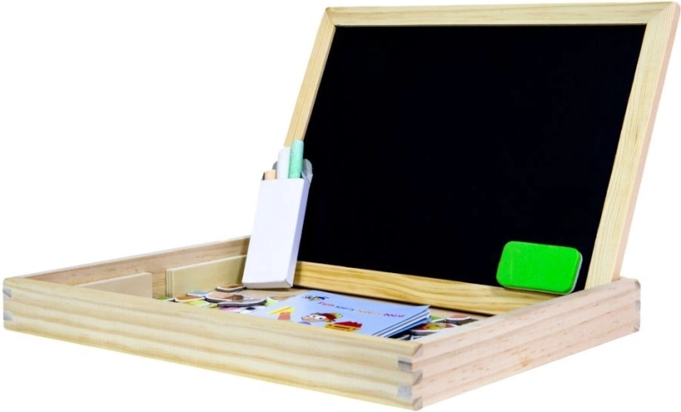 Two boards in one: magnetic and chalk