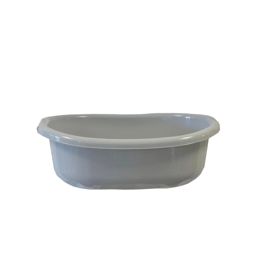 Oval plastic bowl with handles 12 l – grey