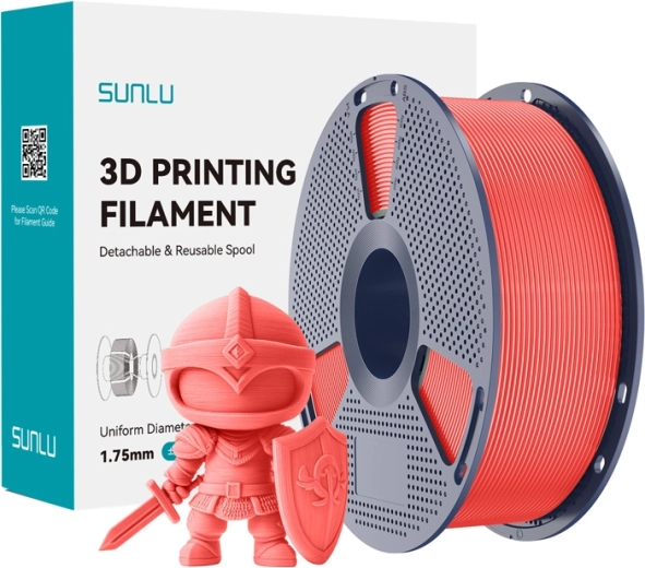 Filaments SUNLU PLA+ 1,75 mm – ķiršu sarkans