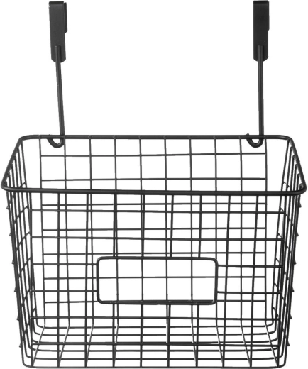 Piekarināms metāla groziņš skapīša durtiņām RADKA, melns, 25 × 16 × 30 cm