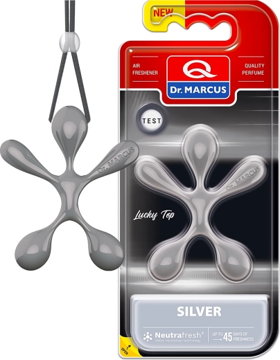 Dr. Marcus Lucky Top gaisa atsvaidzinātājs automašīnai Silver