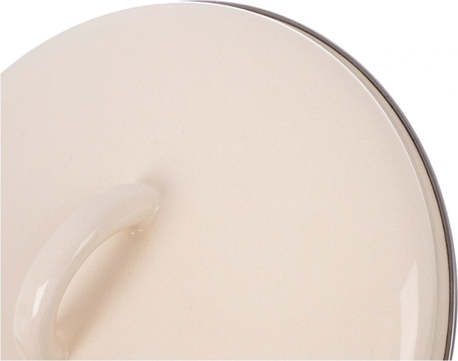Durable enameled steel with metal rim