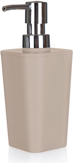 Plastmasas ziepju dozators bēši pelēks 7,3 × 7,3 × 17 cm