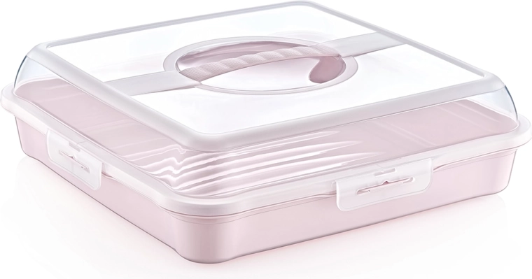 Party-Butler cake and pastry box Nordic Pink 34.5 × 34.5 × 10.5 cm