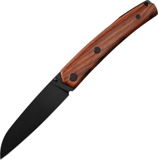 Petrified Fish Patte V6 kabatas nazis 8,7 cm, Black PVD Stonewash, cocobolo koks