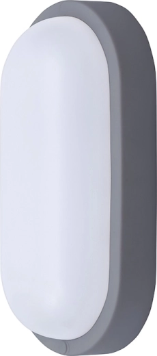 Solight ovāls LED āra un iekštelpu gaismeklis 20 W 1500 lm 4000 K IP54 26 cm pelēks