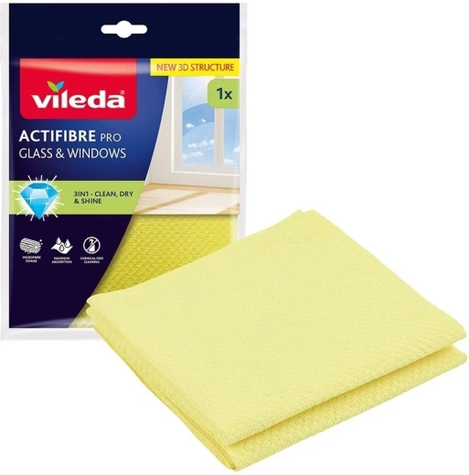 Vileda Actifibre Pro drāniņa stiklam un logiem - 1 gab.