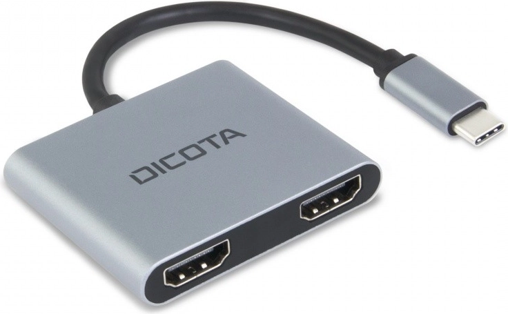 Dicota pārnēsājama USB‑C mini dokstacija 4‑in‑1 4K, 2× HDMI, PD 100 W