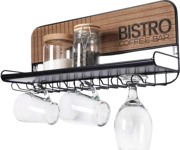 Sienas turētājs glāzēm un krūzēm Bistro