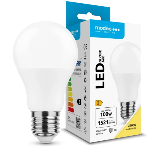 LED spuldze Globe A60 13,8 W E27 2700K 1521 lm 360°