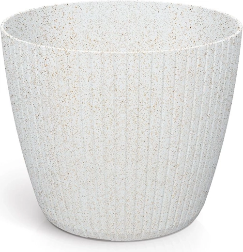 Puķu pods Lamia Eco Wood 23,8 cm balts