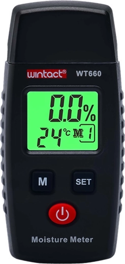 Renew Force materiālu mitruma mērītājs ar LCD displeju