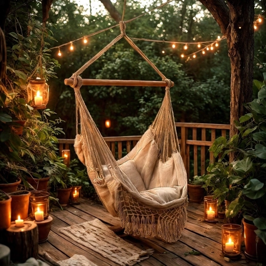 Boho stils interjeram un terasei