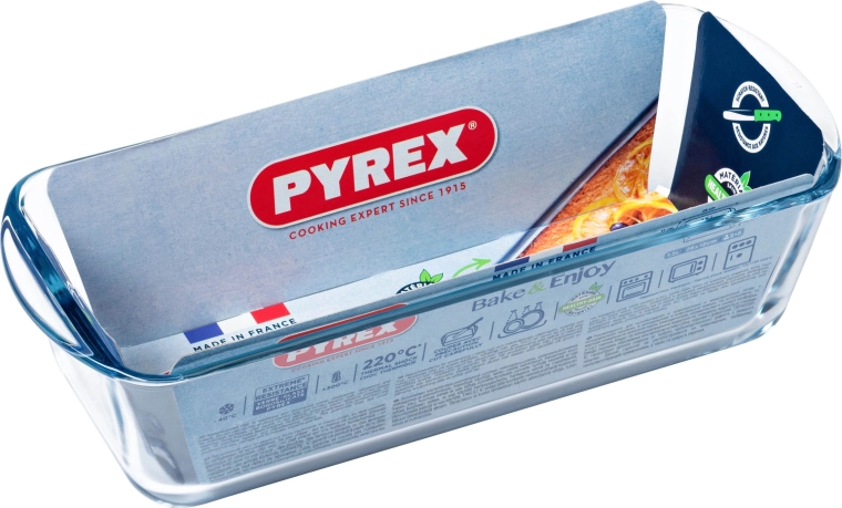 Pyrex stikla forma kēksam (biskvīta maizei) 1,5 l