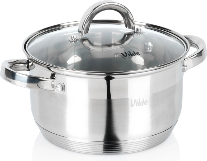 Nerūsējošā tērauda katls ar stikla vāku 20 cm, 3,4 l
