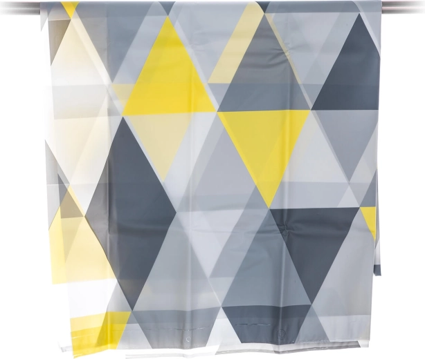 PEVA Shower Curtain Triangles 180 × 200 cm