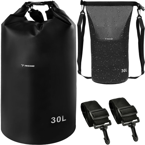 Ūdensnecaurlaidīgs laivas maiss 30 l – melns
