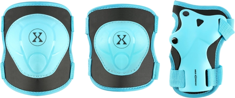 Protective gear set for inline skating and skateboarding NILS Extreme H704 blue – L