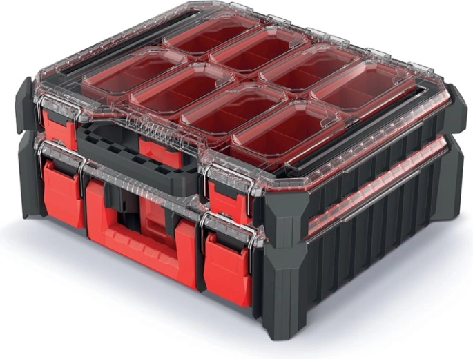 Plastmasas organizatoru komplekts 44,5 × 39 × 19,7 cm – melns