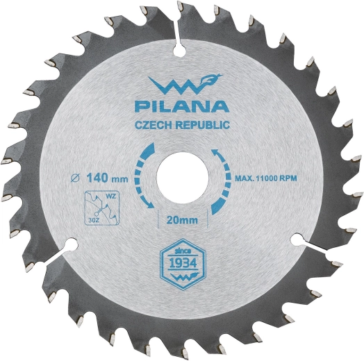 PILANA saw blade 140 mm, 30 teeth, SK WZ, 20 mm bore