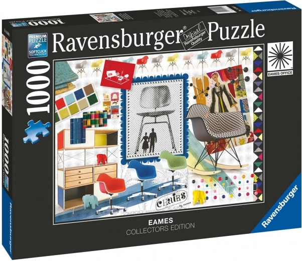 Ravensburger puzle Eames Design klasiskie krēsli 1000 gabaliņi