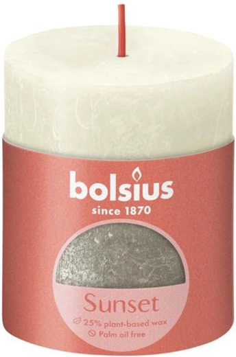 Rustic Candle 80 × 68 mm soft pearl/champagne
