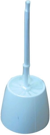 Round plastic WC set with brush 8.5 cm