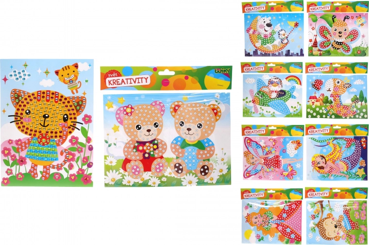 Dimanta gleznošana ar akmentiņiem 19 × 26,5 cm – motīvu mikss